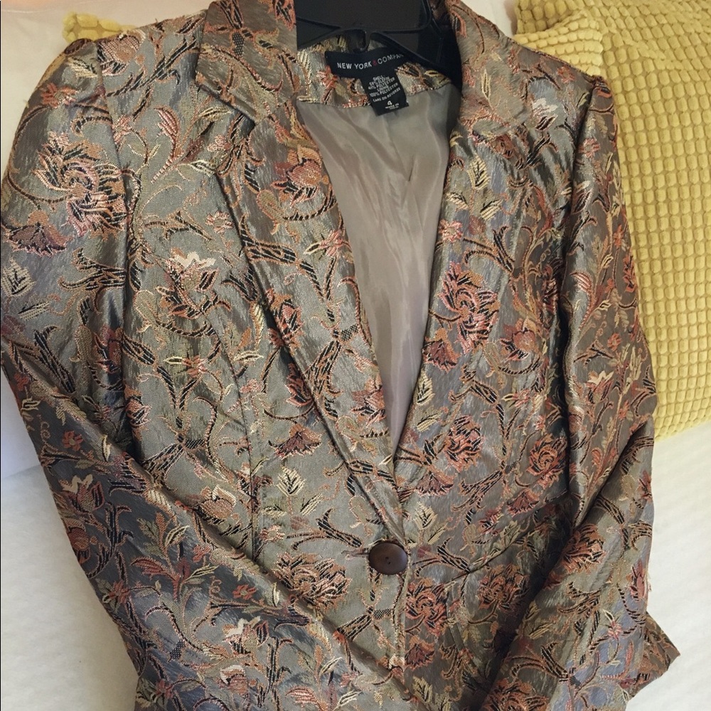 New York & Co. Brocade Blazer (Size 4)